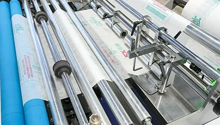 <p>Max width of unwinding 1300mm, max diameter of unwinding 1000mm. Auto feeding, Photocell eye tracking, Auto rectifying deviation, Magnet powder tension control, folding sealing by ultrasonic welding, custom-made round embossing mould.</p>
